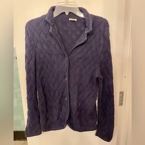 Talbots Women’s Medium Petite Deep Blue Knit Sweater